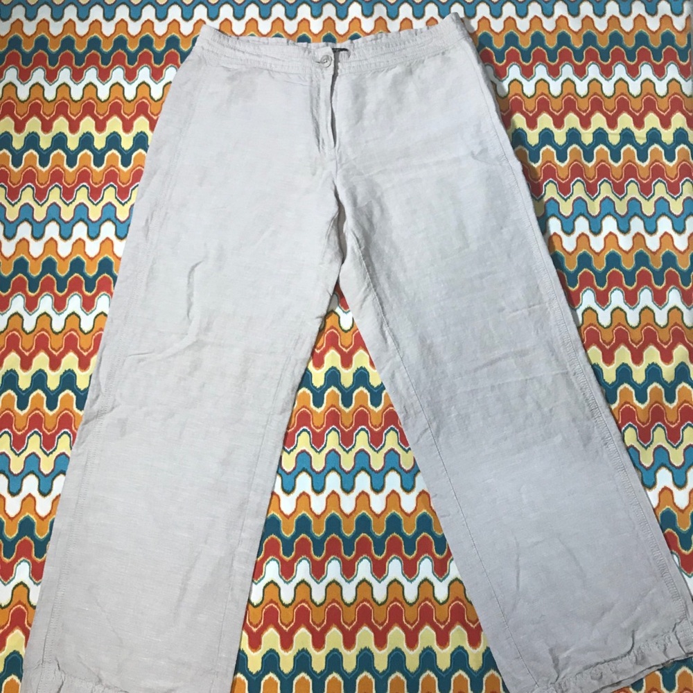 Nic+Zoe wide leg linen pants size 8